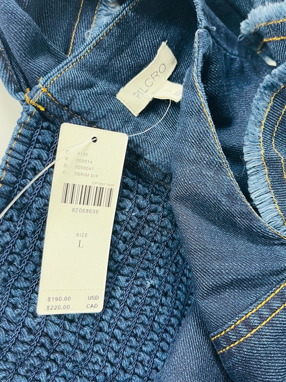 New Anthropologie Pilcro Sweetheart Flutter-Sleeve Denim Maxi Dress L - Picture 8 of 9